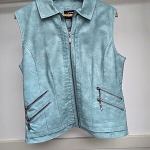 Stylish Aqua Sleeveless Vest